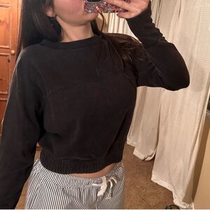 FP Movement Black Cropped Sweatshirt